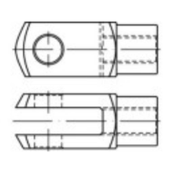 TOOLCRAFT TOOLCRAFT vilica priključak DIN 71752 48 mm čelik, pocinčani 10 komada