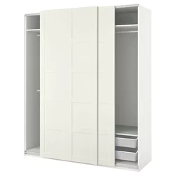 PAX / BERGSBO Kombinacija garderobera, bela/bela, 200x66x236 cm