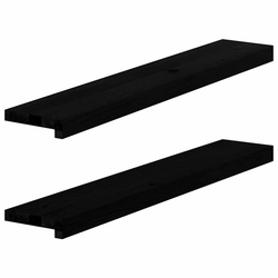 Prozorske klupice 2 kom tamnosmeđe 90x15x2 cm masivne hrast