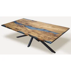 Casa Padrino luxury dining table brown/blue/black 250 cm