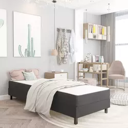VIDAXL boxspring postelja iz blaga (100x200cm)