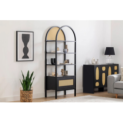 Hanah Home Polica 76x185x40cm Crna