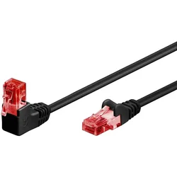 MicroConnect U/UTP CAT6 2M črna PVC 1 x 90°