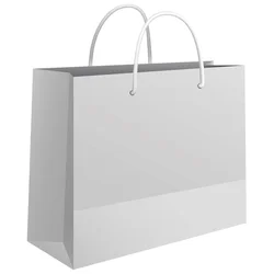 VREĆICE UKRASNE 24X16X7CM SJAJNA PLASTIFIKACIJA FORNAX BIJELE