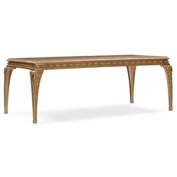 Casa Padrino luxury baroque dining table gold - Rectangular baroque style kitchen table - Luxury baroque dining room furniture - Baroque dining room furniture