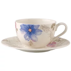 Villeroy & Boch Skodelica za zajtrk s krožničkom iz kolekcije MARIEFLEUR GRIS