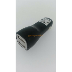 Pama avtopolnilec 12/24V UNIVERZALNI črn z dvojnim USB izhodom 2000mAh C051