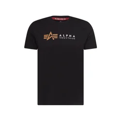 ALPHA INDUSTRIES Majica svetlo rjava/črna/bela
