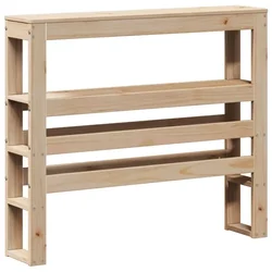 Vidaxl Vzglavje s policami 75 cm trdna borovina