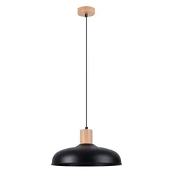 Sollux SL.1324 - Luster na sajli INDY 1xE27/15W/230V prečnik 38 cm crna