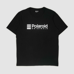 POLAROID komplet majica Originals Black T-Shirt White Logo