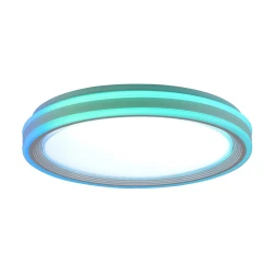 Leuchten Direkt 15154-16-LED RGB prigušiva stropna svetiljka EDGING 39W/230V+daljinski upravljač