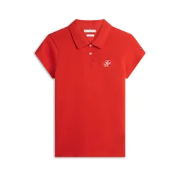 TOMMY HILFIGER Majica 1985  krvavo rdeča / bela