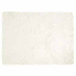 Tepih od umjetne ovčje kože TAFALLA Bijela 160 x 230 cm
