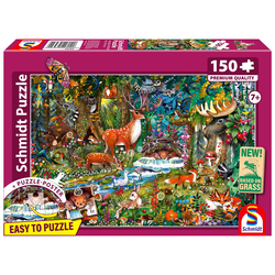 Schmidt - Puzzle Živali v gozdovih Evrope - 150 kosov