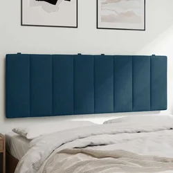 Vidaxl Blazina za vzglavje Hanko modra 120 cm žamet