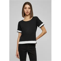 Urban Classics Majica  črna / bela