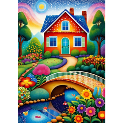 Enjoy - Puzzle Hiša barv - 1 000 kosov