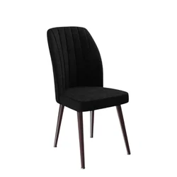 Hanah Home set trpezarijskih stolica Platinum 4 kom, crna tkanina Jerry, braon metalne noge