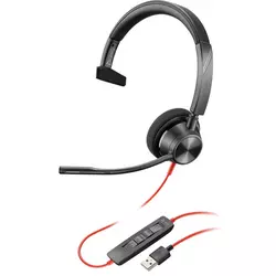 Slušalice s mikrofonom Plantronics - Blackwire 3310 MS USB-A, crne