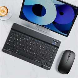 KJB Bluetooth tipkovnica US QWERTY z brezžično miško, črna