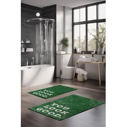 Lessentiel Maison Set prostirki za kupatilo CT-5415, 2 Komada, Zelena