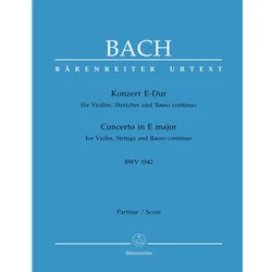 BACH J.S.:CONCERTO BWV 1042 E-DUR SCORE