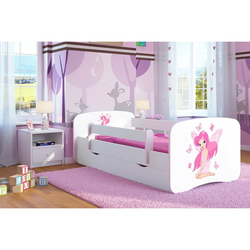 Drveni dječji krevet ZVONČICA s ladicom - bijeli - 160x80cm