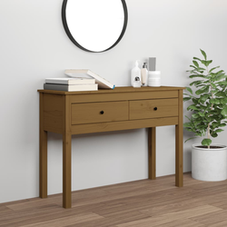 Konzolni stol boja meda 100x35x75 cm od masivne borovine