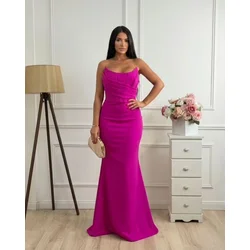 Squareonline Ženska haljina Fuchsia Glam, Ružičasta