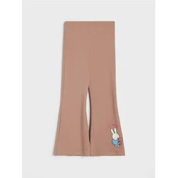 Sinsay - Pamučne flare pantalone sa printom Miffy - braon
