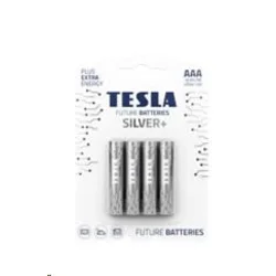 Tesla Batteries - 4 kom alkalnih AAA baterija SILVER+ 1,5V 1300 mAh
