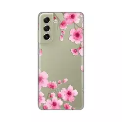 Silikonska maska za Samsung G990 Galaxy S21 FE Rose Flowers Print Skin providna