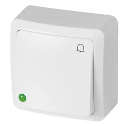 BERG normalno odprto stikalo zvonec 10AX IP20 bela 3714-00