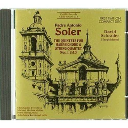 SOLER:THE QUINTETS FOR HARPSICHORD & STRING QUARTET NO.1,2 & 3