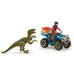 Schleich Escape iz Velociraptorja na ATV