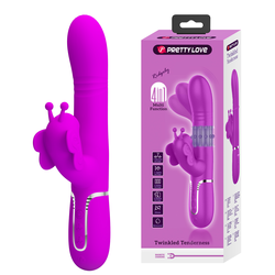 Pretty Love Ridgely Twinkled Tenderness 4in1 Tapping & Rolling Rabbit Vibrator Pink