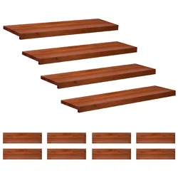 Vidaxl Stopnice 12 kos 100 x 25 x 2 cm Rjava Trda bukovina