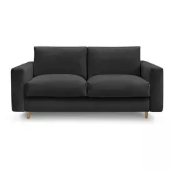 Črna sedežna garnitura za spanje/raztegljiva 220 cm Cocoone – Bobochic Paris