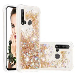 Futrola s tekućim šljokicama za Huawei P20 Lite 2019 - Zlatna KP19442
