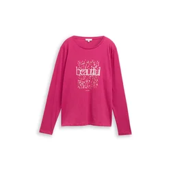 TOM TAILOR Majica roza/magenta/malina/bela