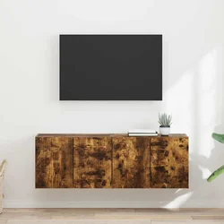 TV zidni ormar Zidne 2 pcs Dimljeni hrast 59,5 x 31 x 40 cm