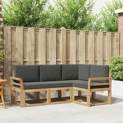 Set vanjskih sofa s jastukom 4 pcs Bijela i antracit