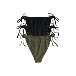 The Set Bikini hlačke  kaki / črna