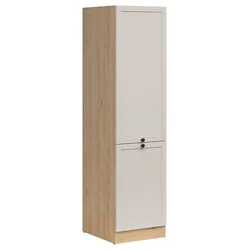 Visoka kuhinjska omara Junona Line leva 50 cm - hrast bernstein/uni kašmir