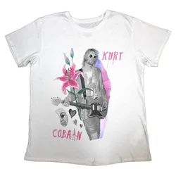 Kurt Cobain Flower White L Majica