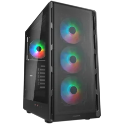 COUGAR AIRFACE PURE RGB PC Case, Mid Tower, Black - CGR-2GA5B-RGB