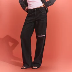 Farmerke wide leg sa niskim strukom