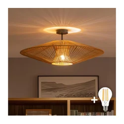 Brilagi - LED plafonski luster CERIA BOHO 1xE27/60W/230V prečnik 70 cm crna/braon