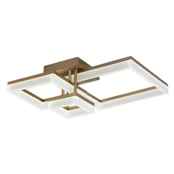Rabalux LED Luster Amilia, 22W, DIP Switch, 47x47cm, Zlatne boje